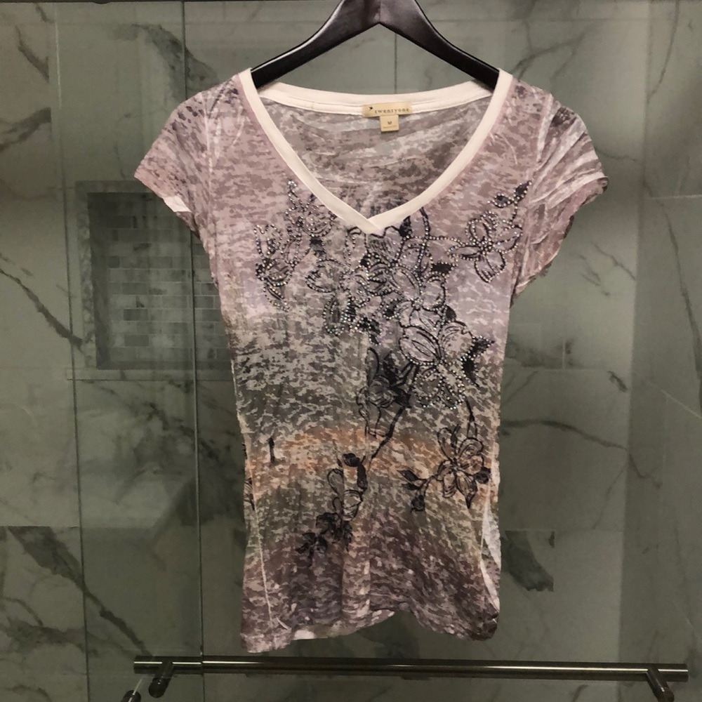 Forever 21 Size Medium Bedazzled Tee Shirt